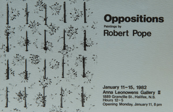 Invitation card to Oppositions exhibition large